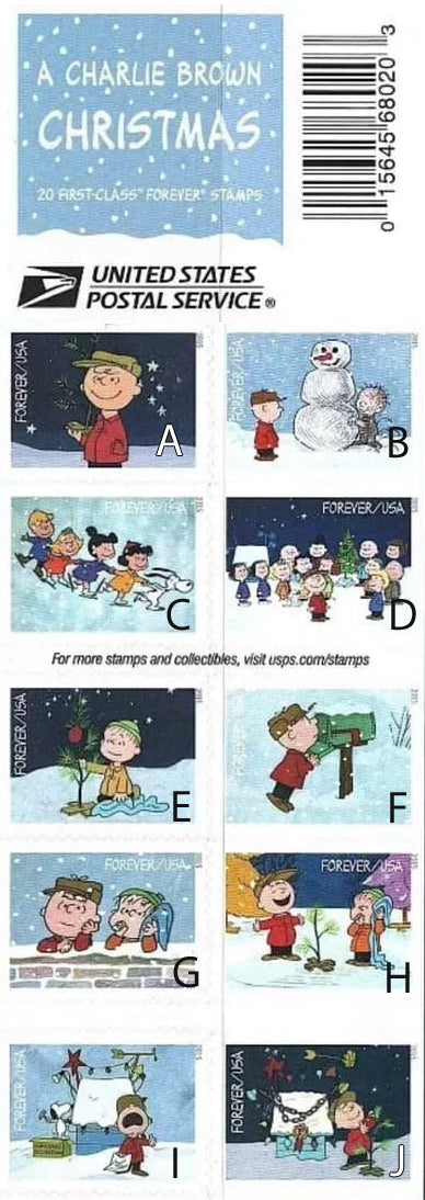 Charlie Brown Christmas Stamps