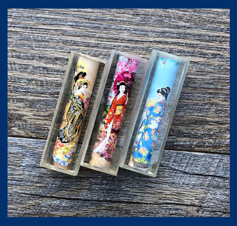 Japanese Kimono Girls Label Cast