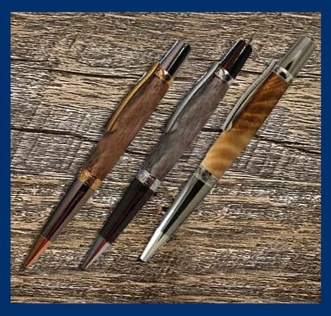 Flat Top 27/64ths Pen Components Multiple Finishes