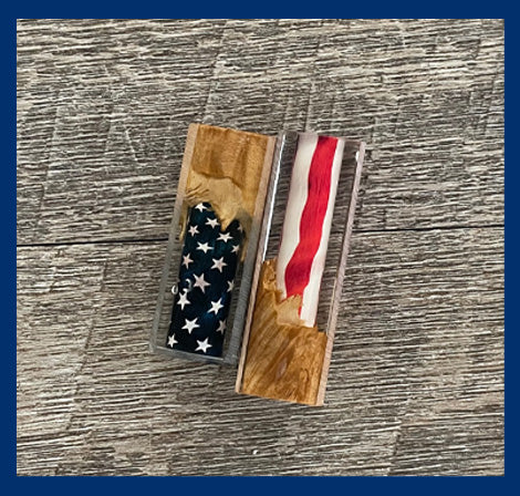 American Flag JR with Burl ends