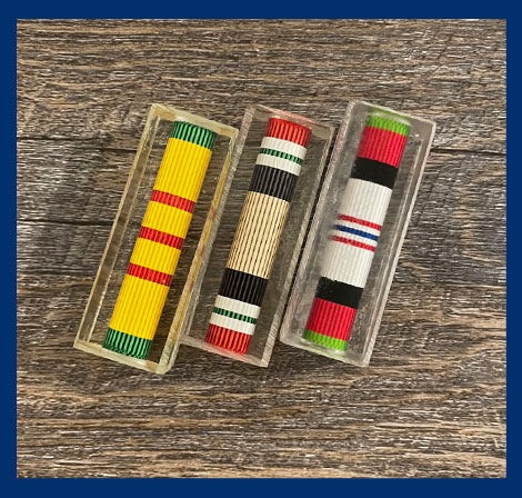 Military Campaign Ribbon Label Casts