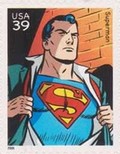 Superhero Comic US Postage Stamp