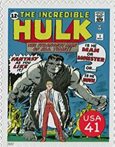 Superhero Comic US Postage Stamp