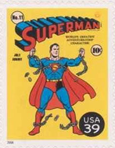 Superhero Comic US Postage Stamp